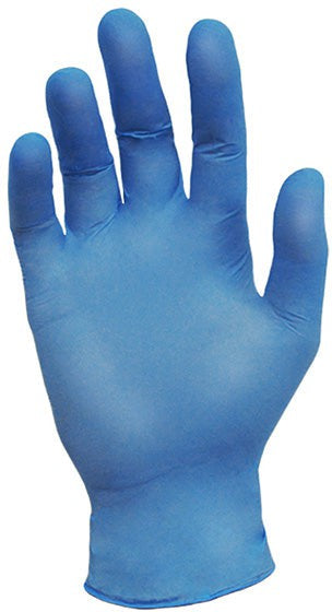 RONCO - Medium Blue Nitrile Powder-Free Blurite Gloves, 100/bx - 979