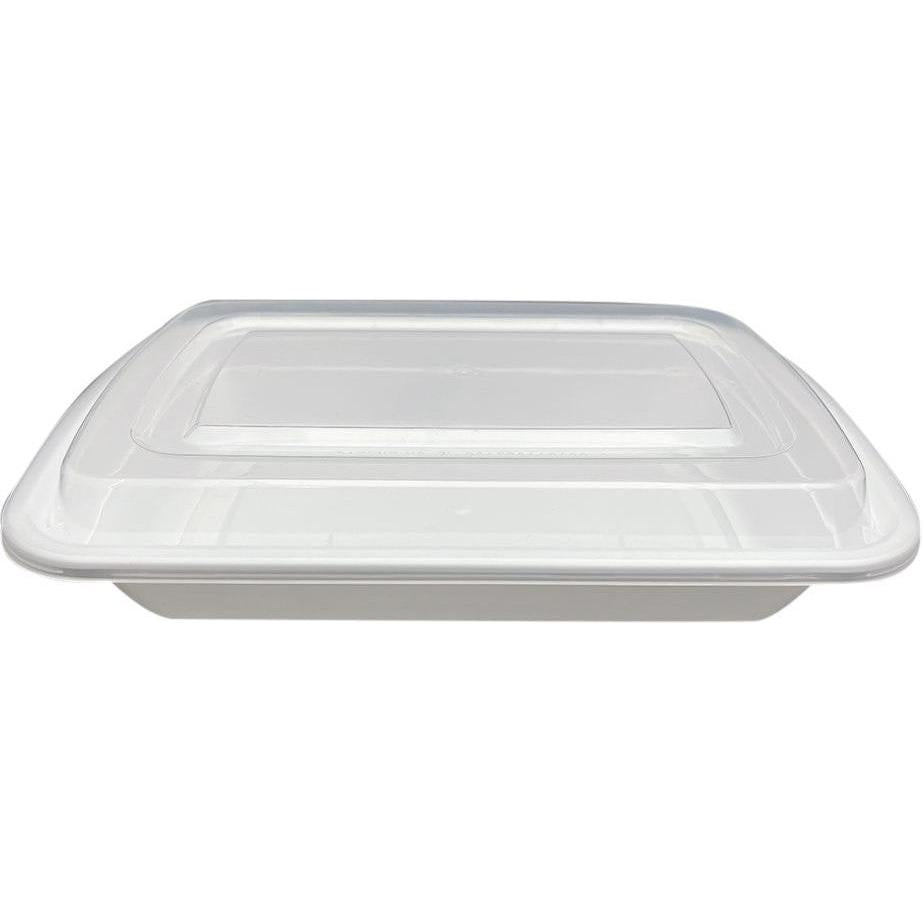 RitePak - 24 Oz, 7 X 5 X 2" White Rectangular Container Combo, 150/Cs - MR7524WE