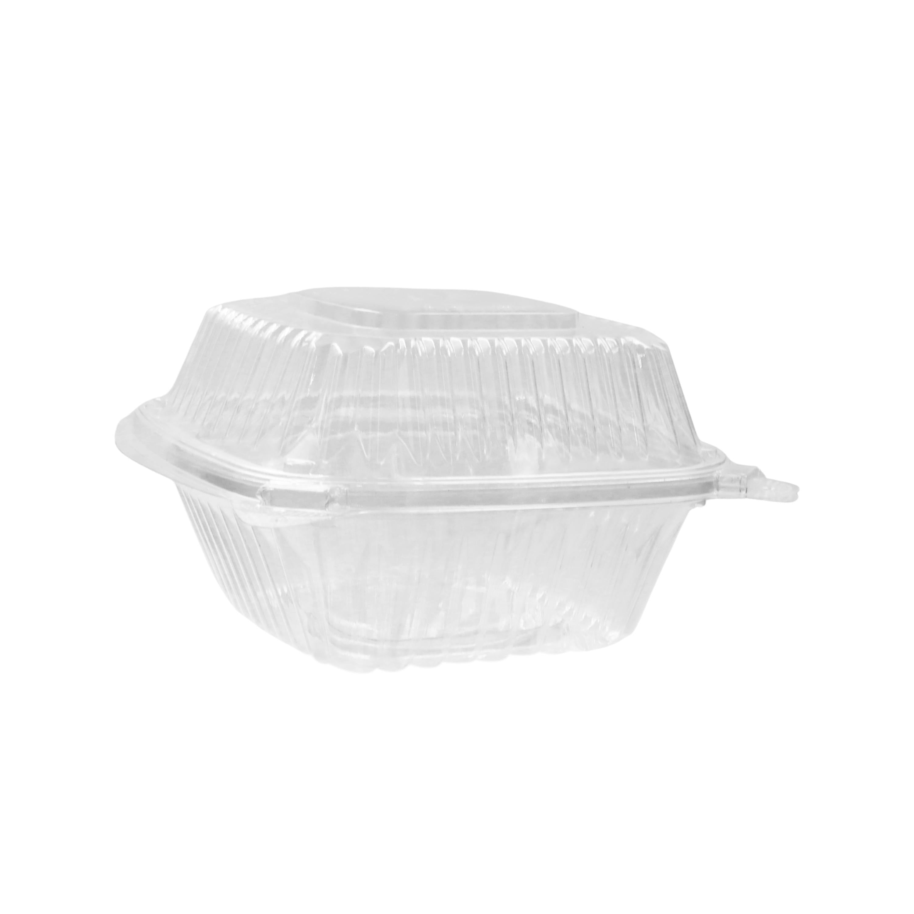 RitePak - 5" x 5" PET Hinged Rectangular Containers Clear, 375/Cs - PE501