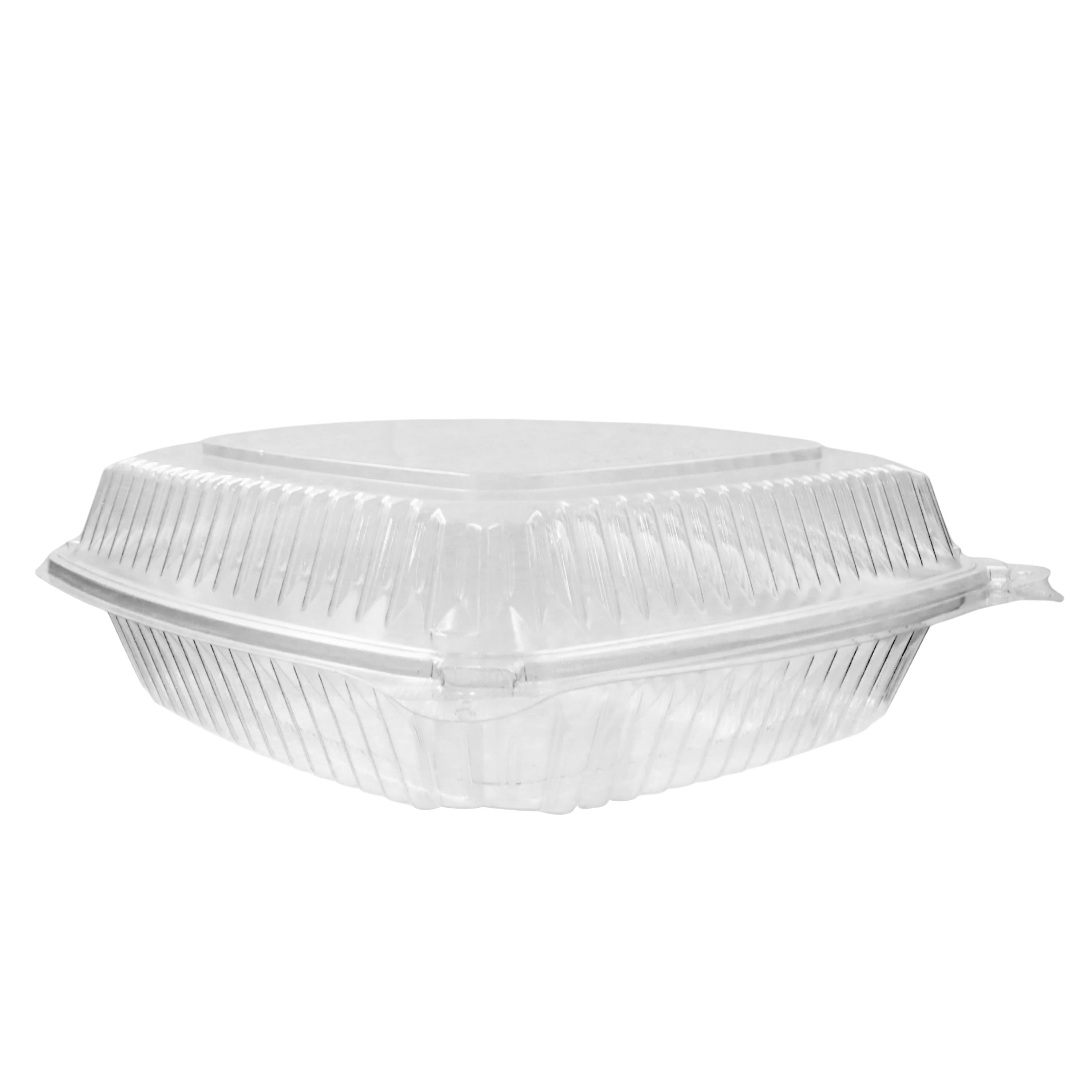 RitePak - 9" x 9" PET Hinged Rectangular Containers Clear, 200/Cs - PE901