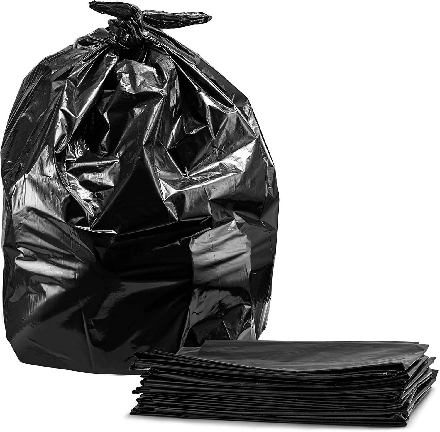 RiteSource - 58" x 62", 2.5 Mil Black Coreless Garbage Bag, 50/CS - RS586225MIL