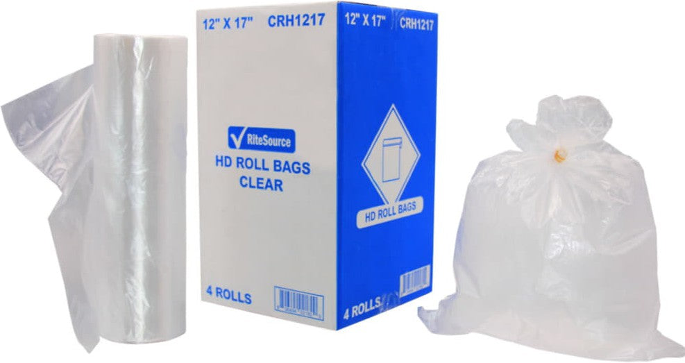 RiteSource - 12" x 17" High-Density on Roll Produce Bags, 4 Rl/Cs - CRH1217