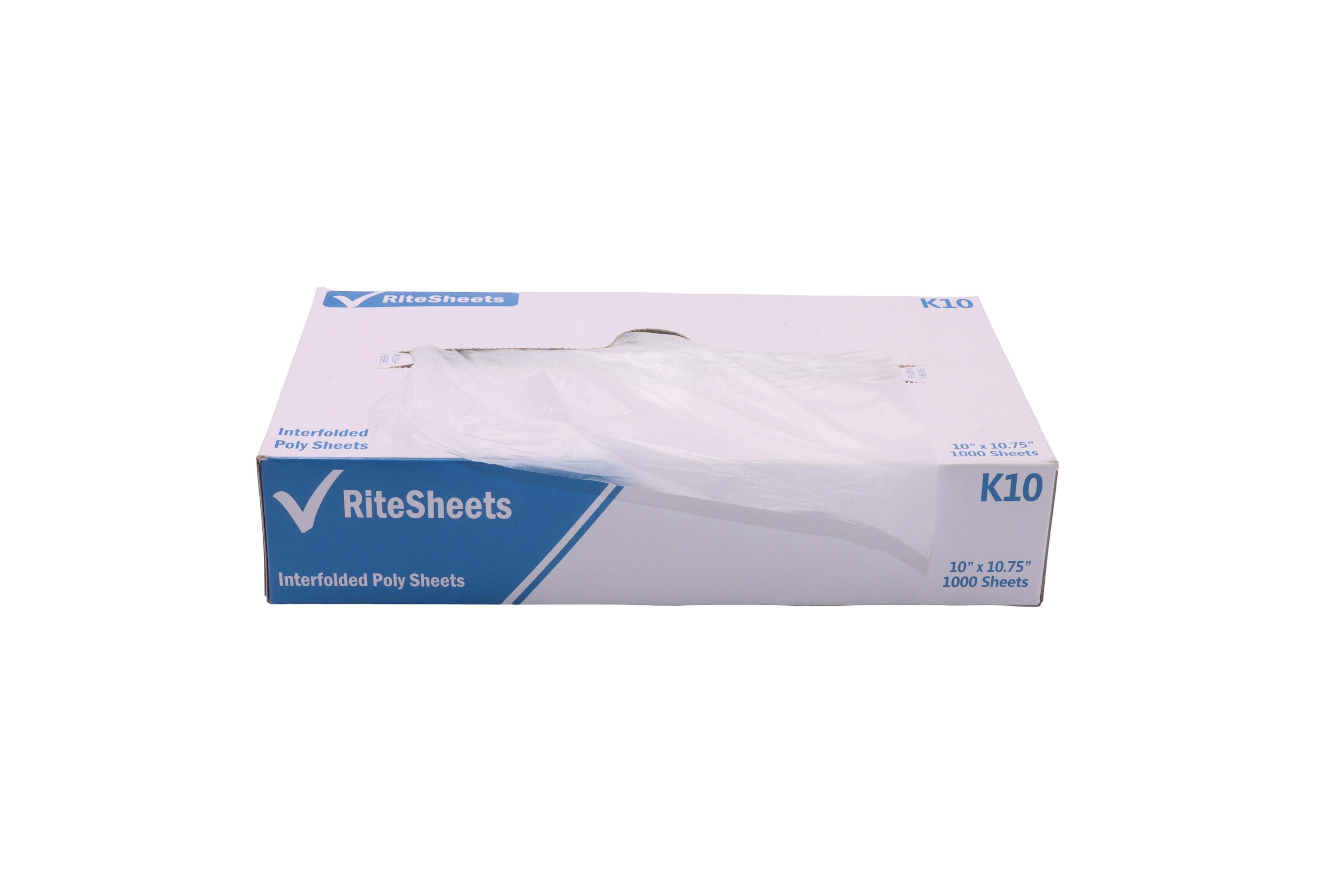 RiteSource - 10" x 10.75" Plastic Pop Up Deli Sheet, 1000/bx, 10bx/cs - SK10