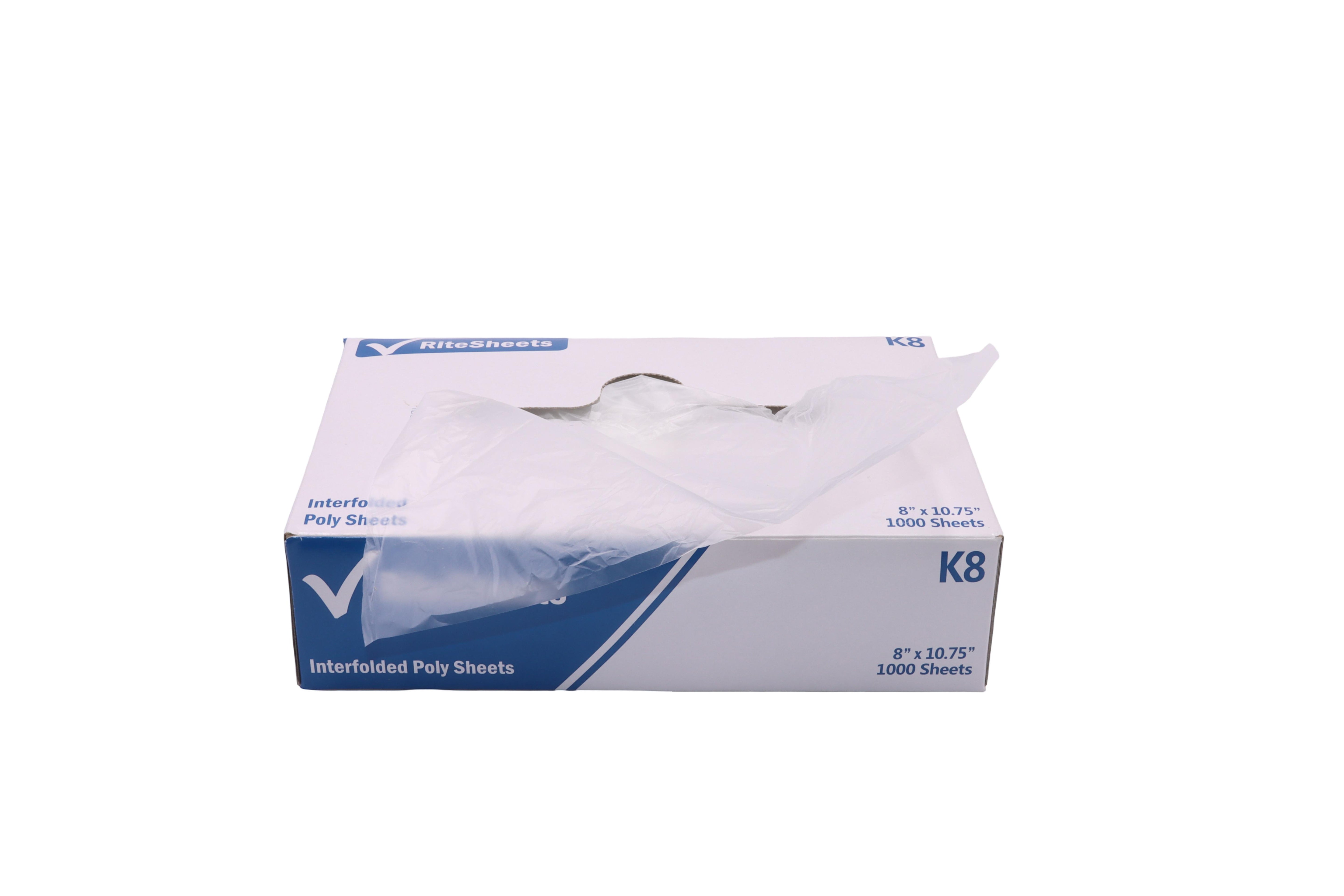 RiteSource - 8" x 10.75" Plastic Pop Up Deli Sheet, 1000/bx, 10bx/cs - SK8