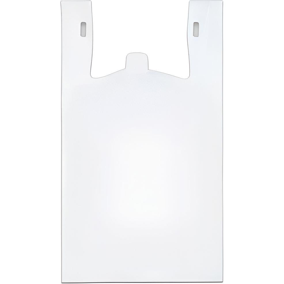 RiteSource - 16 x 8 x 28" S10 White High Density T-Shirt Bags, 500/cs - THDS10W