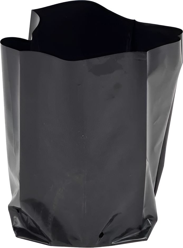 RiteSource - 11" x 6" x 20" S3 Black Low Density  Produce Bags, 12lb/Cs - TLD3B1