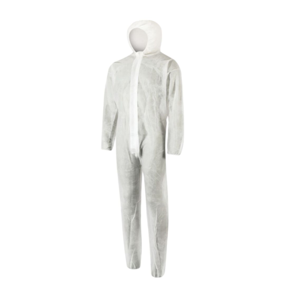 30GSM PP White Coveralls W Hood 2X-Large