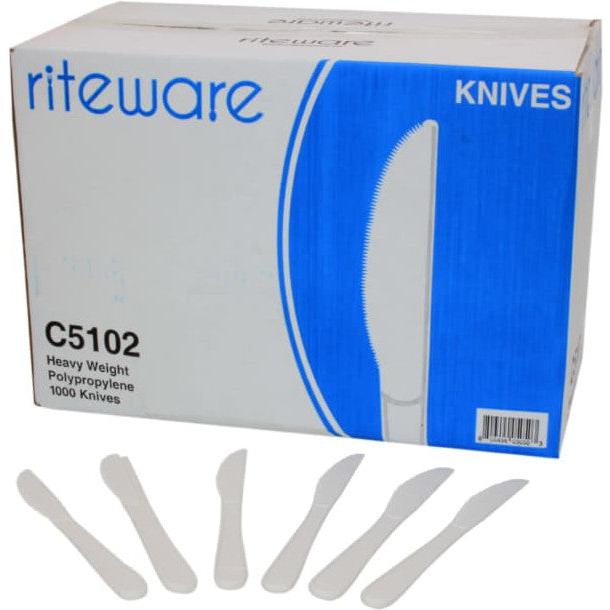 RiteWare - White Knives Heavy Weight Cutlery, 1000/cs - C5102