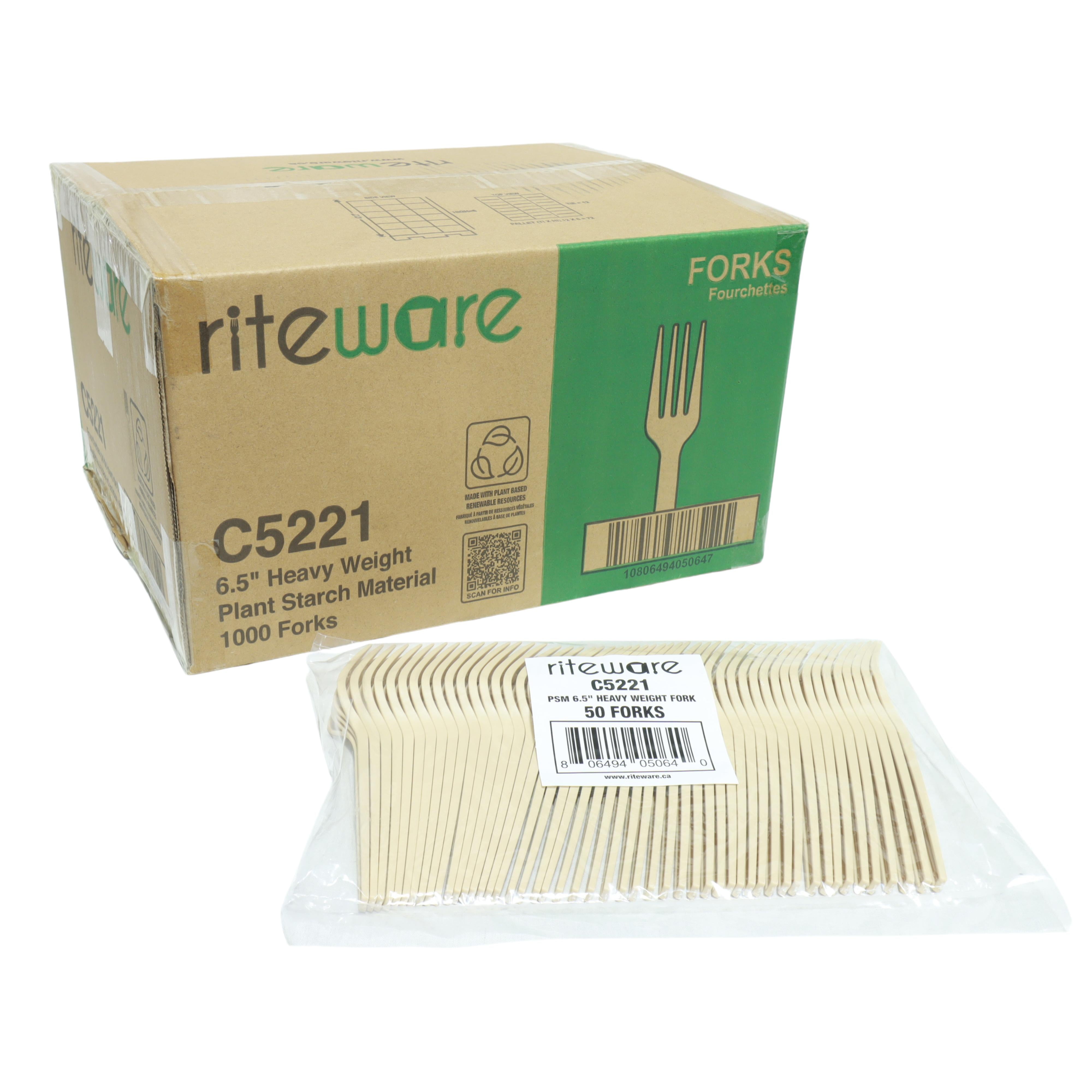 RiteWare - PSM 6.5" Heavy Weight Fork, 50/Bg, 20 Bg/Cs - C5221