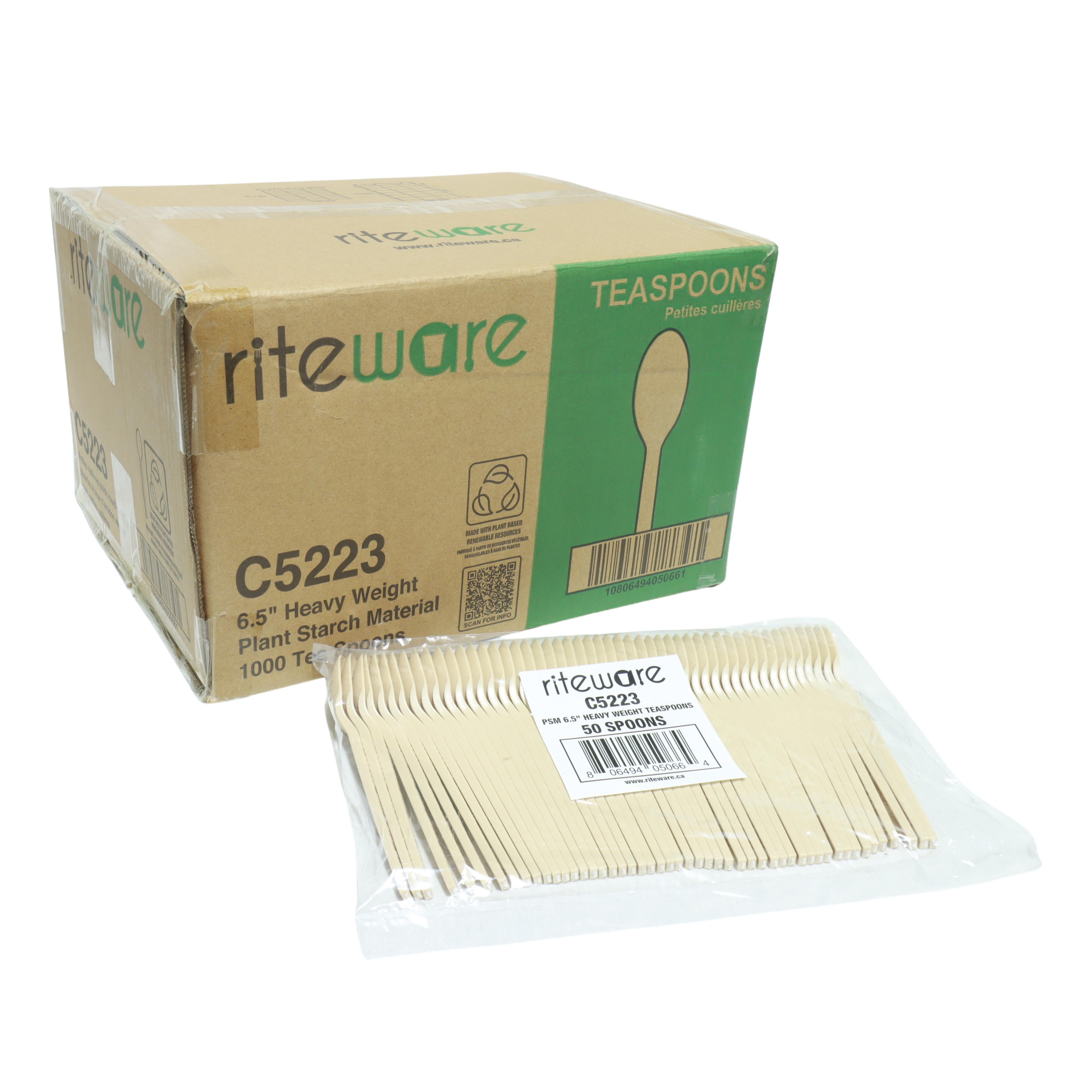 RiteWare - PSM 6.5" Heavy Weight Teaspoons, 50/Bg, 20 Bg/Cs - C5223