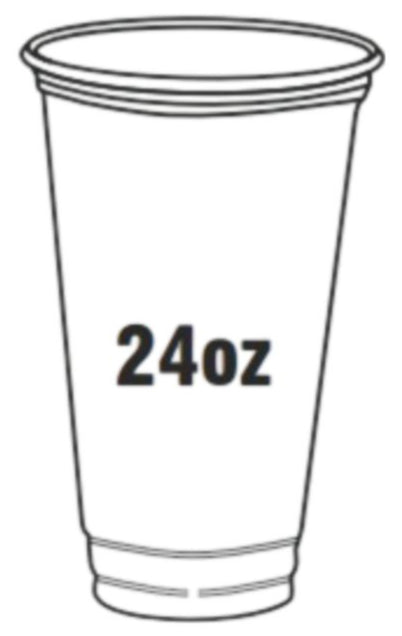 RiteWare - 24 Oz Clear 16 Series PET Cups, Pack of 500 - PEC1624