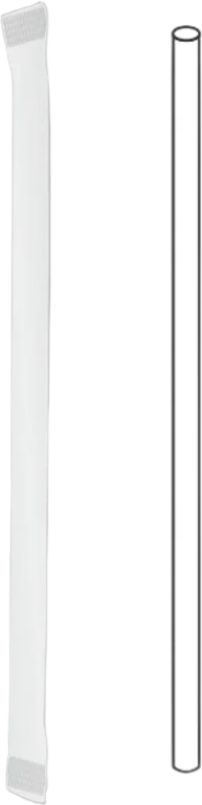 RiteWare - 8" Clear Milkshake Paper Wrapped Straws, Pack of 2250 - RWSP0811W