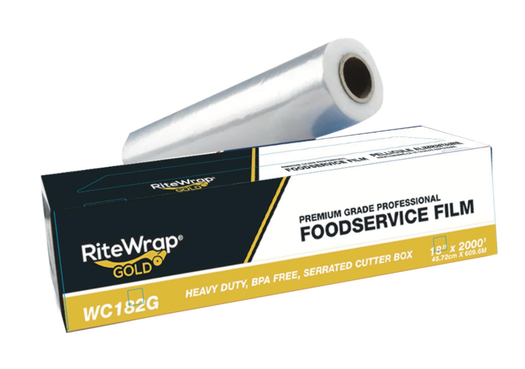 RiteWrap - 18" x 2000 Ft Gold Food Film Wrap - WC182G
