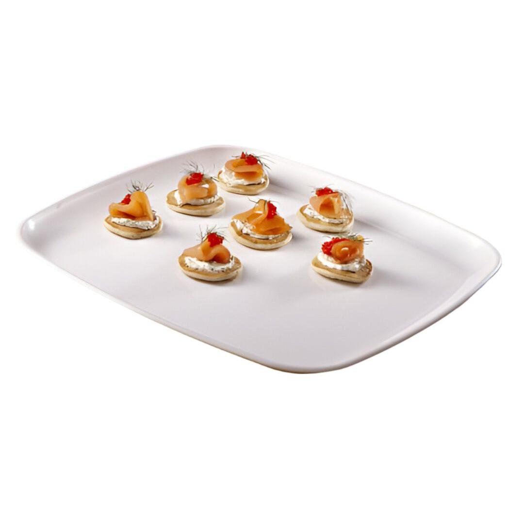 Sabert - White 16" Mozaik PP Square Platter, 25/Cs - 2316PP