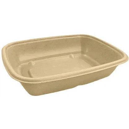 Sabert - 28 Oz Pulp Rectangle PLA Laminated Container, 150/Cs - 48632D150