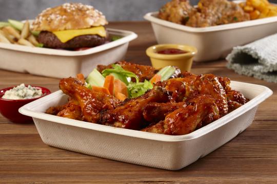 Sabert - 48 Oz Square Pulp Max Container, 300/Cs - 49148F300MAX