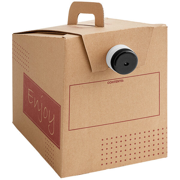 Sabert - 96 Oz Kraft Corrugated Beverage Carrier Box Stock Print, 25/Cs - 7175N