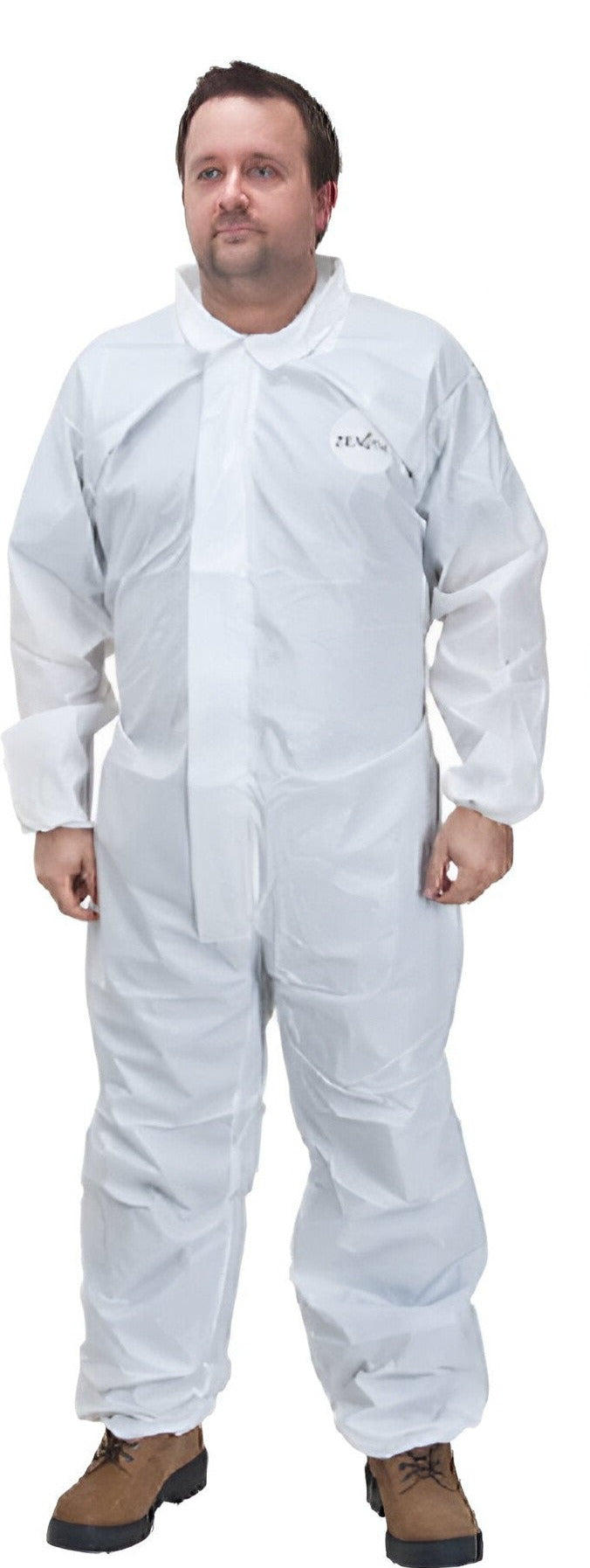 Zenith Safety Products - 3X-Large White Zipper Front Microporous Protective Clothing without Hood - SEC812