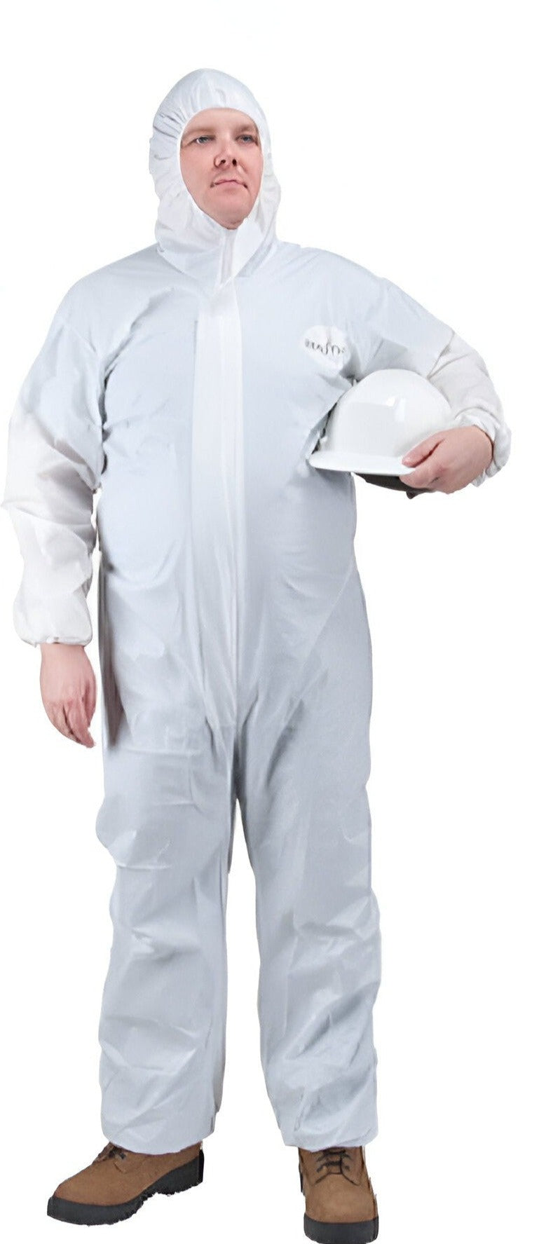 Zenith Safety Products - X-Large White Zipper Front Microporous Protective Clothing with Hood - SEC817