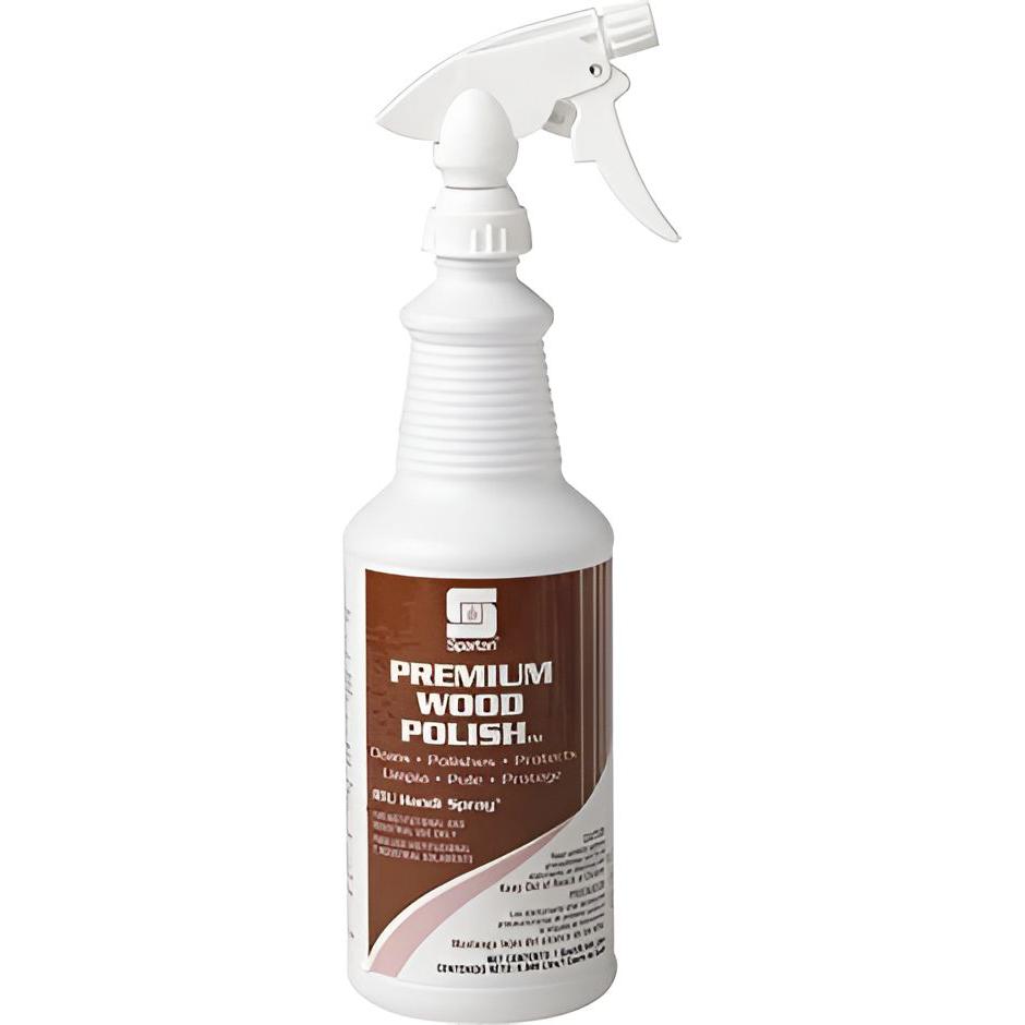Spartan - 1 Quart Premium Ready-to-Use Wood Polish Handy Spray, 12 Bt/Cs - 302803C