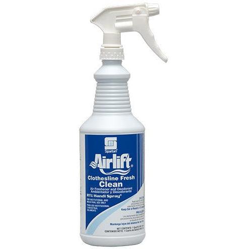Spartan - Airlift Clothesline 1 Quartz Fresh Clean Deodorant RTU Handi Spray, 12 Bt/Cs - 304703C