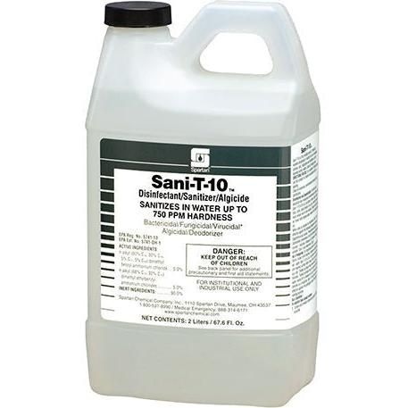 Spartan - Clean on the Go #12 Sani-T-10 Disinfectant, Sanitizer, Algaecide & Deodorizer, 4 Jug/Cs - 48000