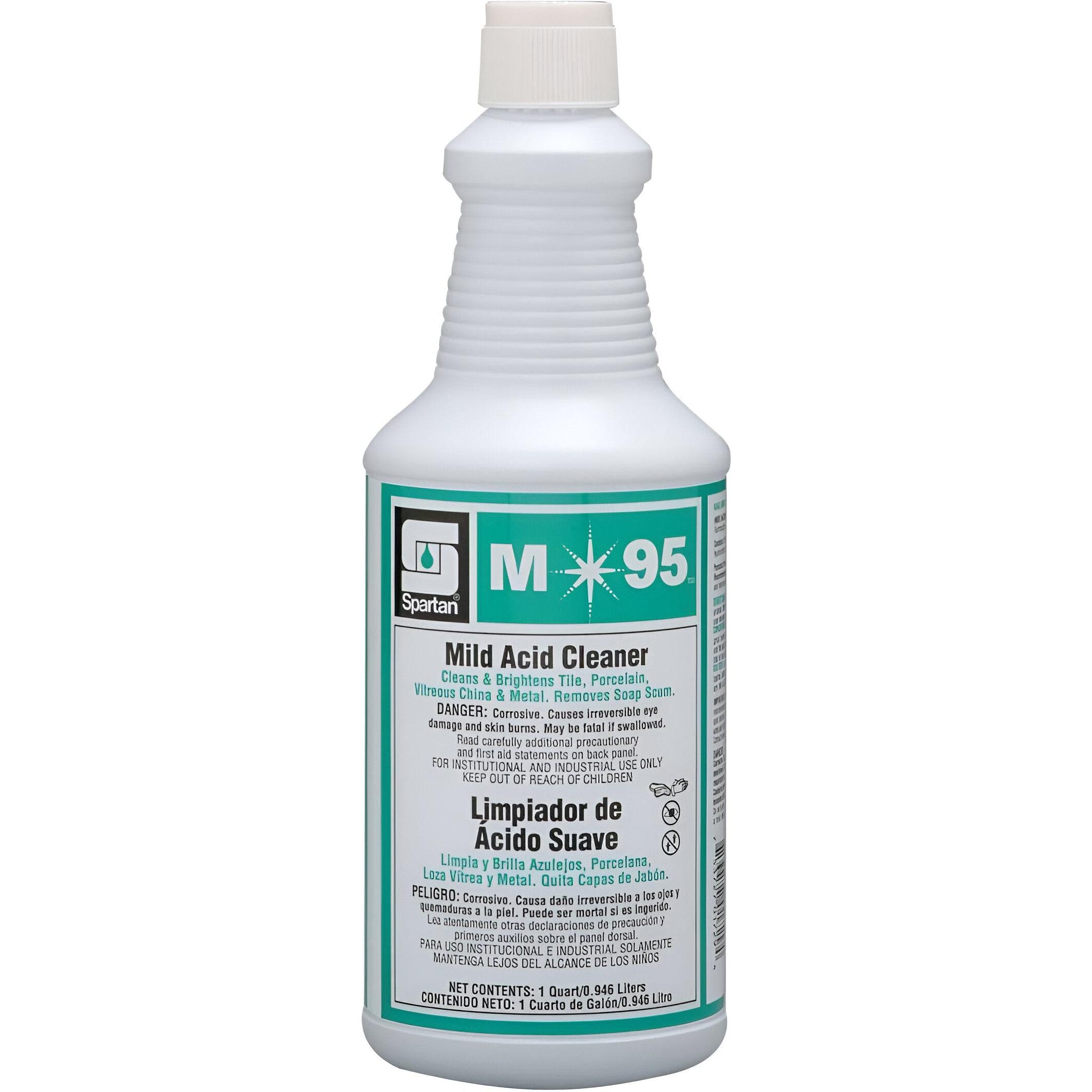 Spartan - 1 QT M95 Restroom Cleaner, 12 Bottles/Cs - 711503C