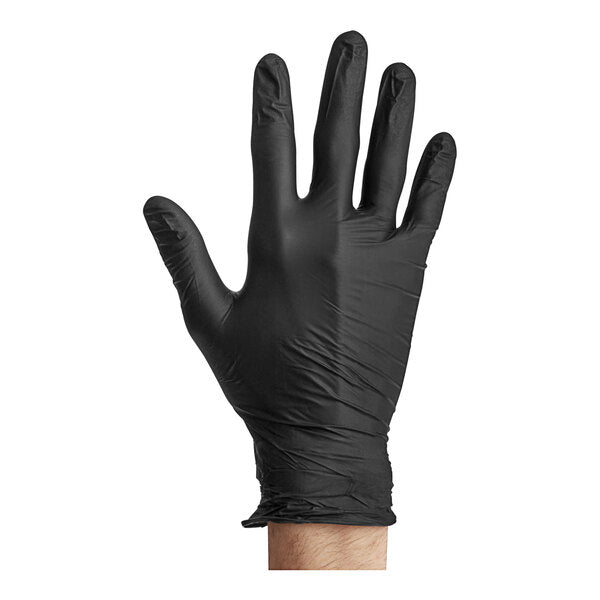 3.5 mil X-Large PF Black Nitrile Gloves, 100/bx, 10bx/cs, 96cs/sk - SRXNGSBLK08