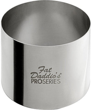 Fat Daddio's - Pro Series 2.5" x 1.75" Stainless Steel Round Cake & Pastry Rings - SSRD-25175