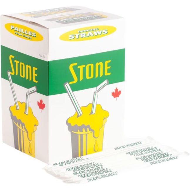 Stone - 10" White Milkshake Straw, 250/Bx - 021500