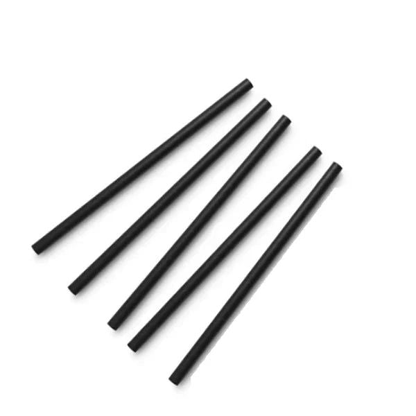 Stone - 8” Black Paper Milkshake Straw, 500/BX, 4BX/Case - ST400120