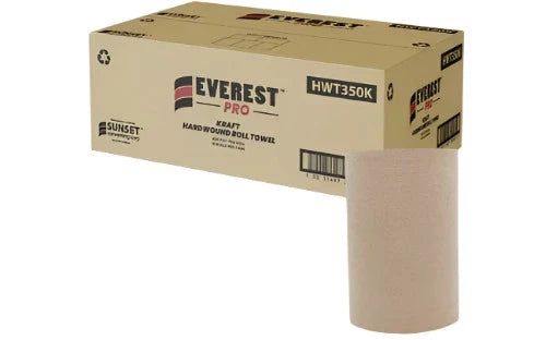 Everest Pro - 7.76" x 350 Feet Kraft Paper Hand Towel Roll, 12Rl/Cs - HWT350K