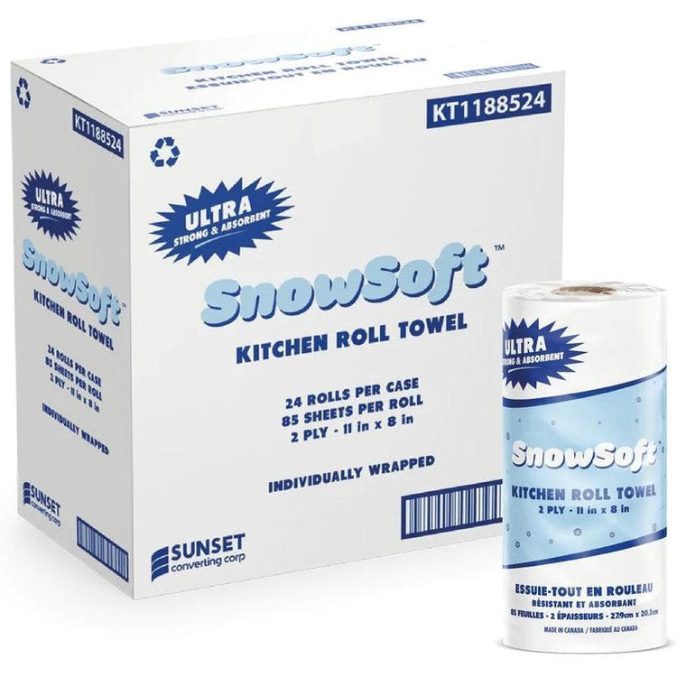 Snow Soft - 85 Sheet Household Roll Towel, 24 Rl/Cs - KT1188524