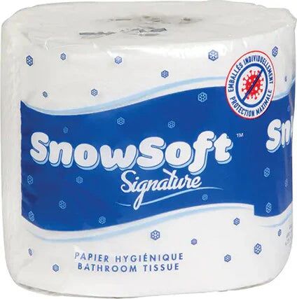 Snow Soft - 4.25" x 3", 2 Ply Wrapped Toilet/Bathroom Tissue, 24 Rl/Cs - BTS60024