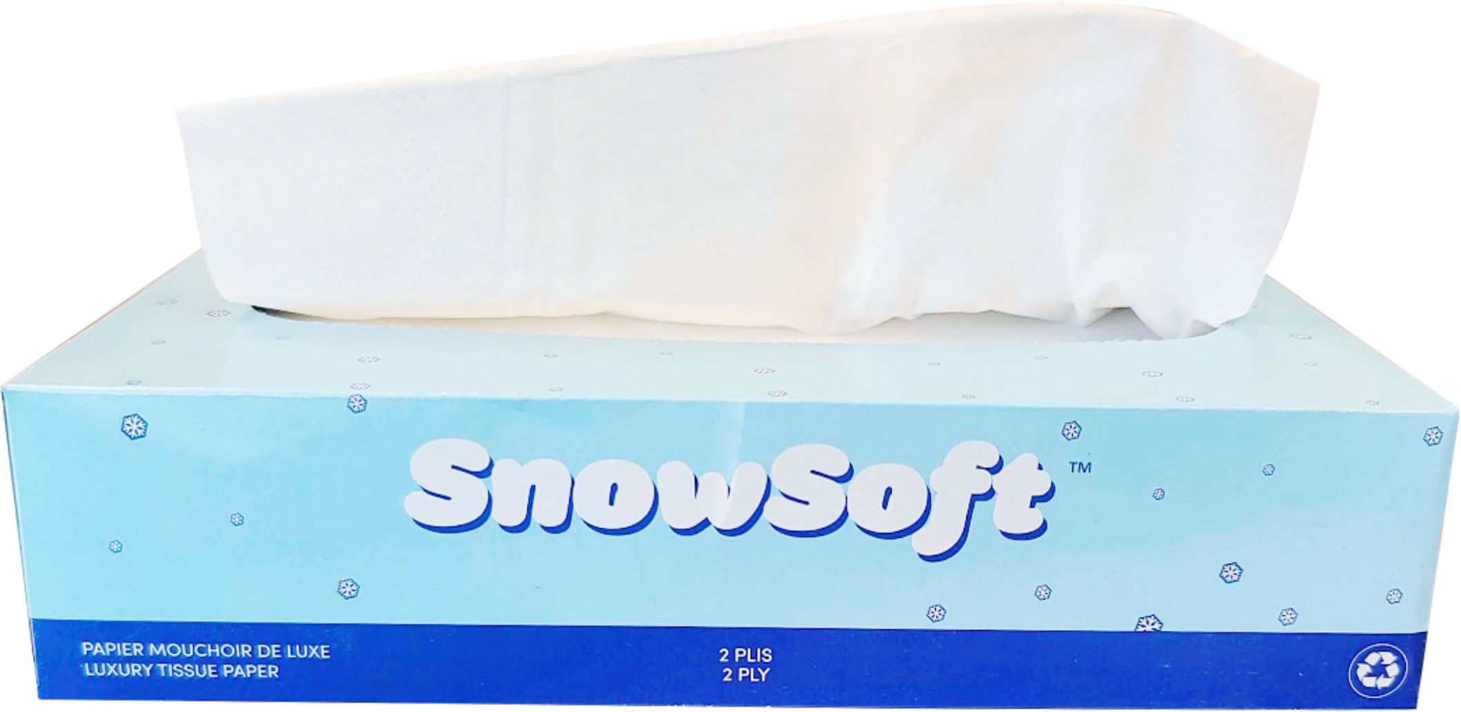 Snow Soft - 100 Sheet 2 Ply Facial Tissue, 30 Bx/Cs - FT10030