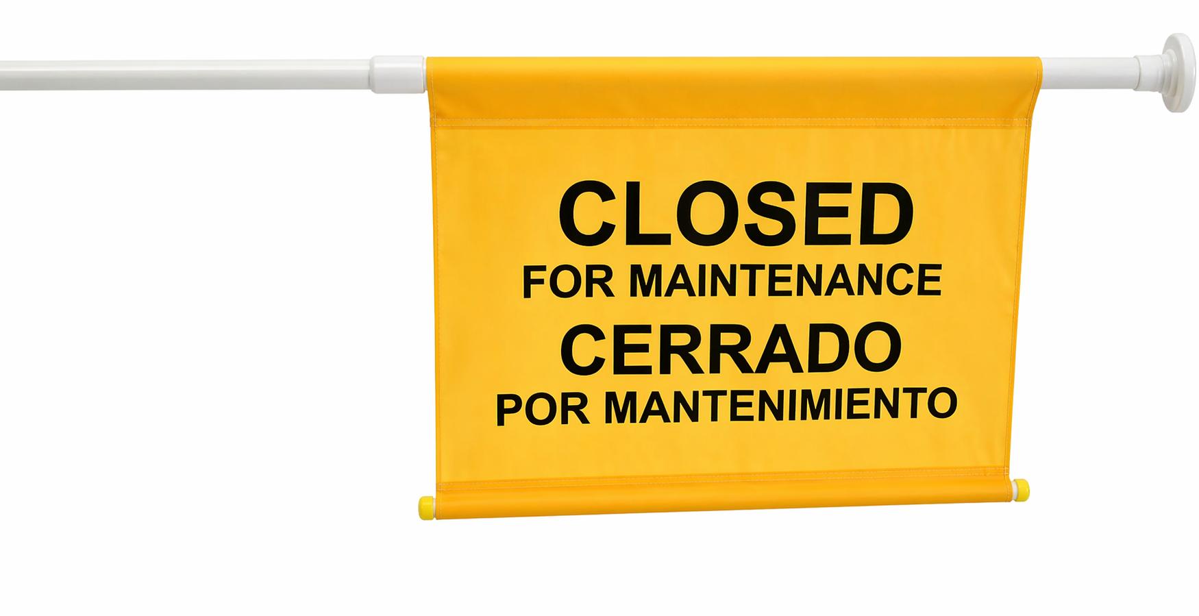TiSA - Yellow Closed For Cleaning Sign, 48/cs - TS0027