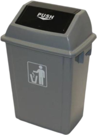 TiSA - 15 Gal Grey Rectangle Wastecan & Lid, 10/cs - TS0043