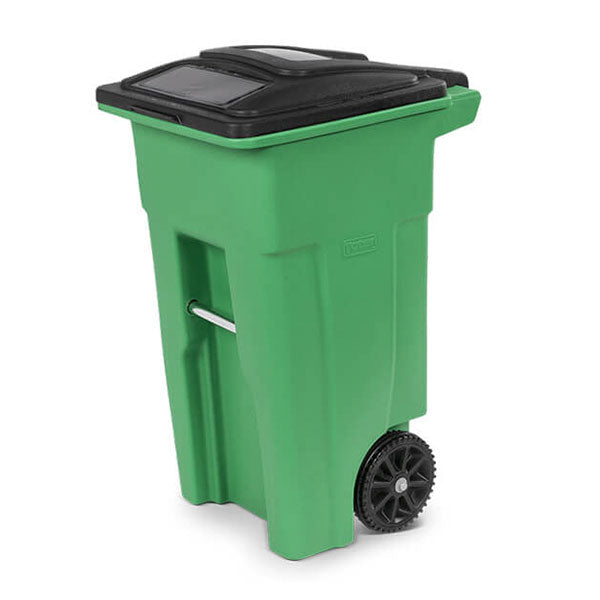 TiSA - 26Gal Green Wheeled Container, 3/Cs - TS0050GN