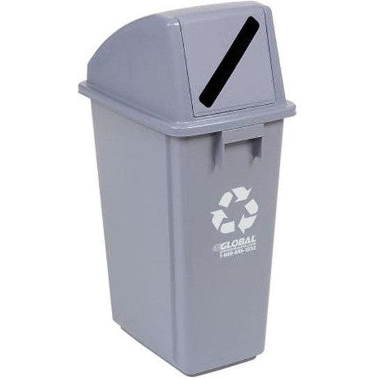 TiSA - 15 Gal Rectangle Wastecan With Paper Lid - TS0054
