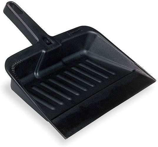 TiSA - 12" Black Commercial Plastic Dustpan, 25/cs - TS0342