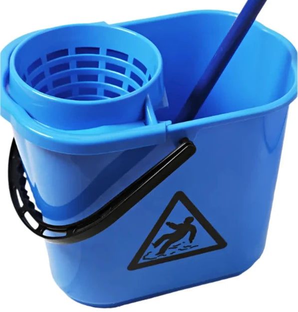 TiSA - 14 L Blue Oval Bucket With Wringer, 20/Cs - TS0358