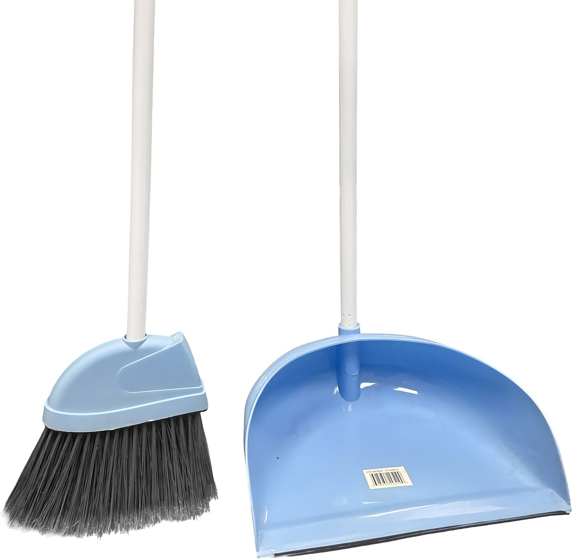 TiSA - Long Handle Dustpan With Broom, 6/cs - TS2051