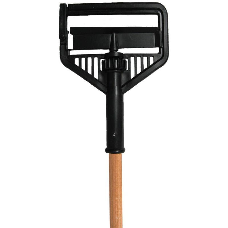TiSA - 60" Plastic Quick Change Mop with Wood Handle, 24/cs - TS7003W