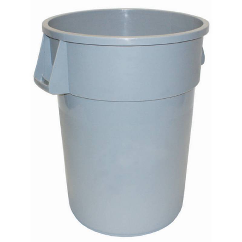 TiSA - 44 Gal Gray Round Container, 4/Case - TS9025