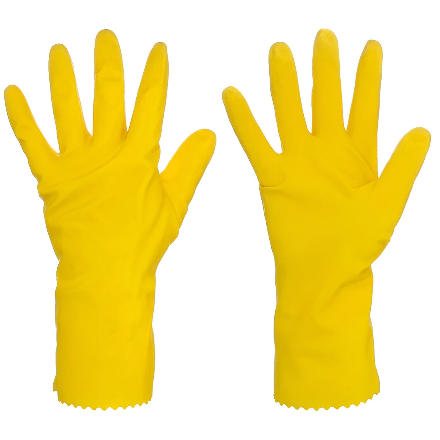 Latoplast - 12" Large Yellow Rubber Latex Flock Lined Gloves, 12pr/pk, 120pr/Cs - TSZGRFYLG1C