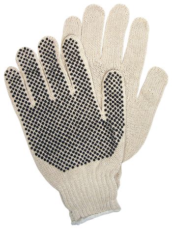 Ralston CanSafe - Large String Knit Cotton Polyester Gloves with Dots, 12pr/bg, 240pr/cs - TSZGSBSLG2P20